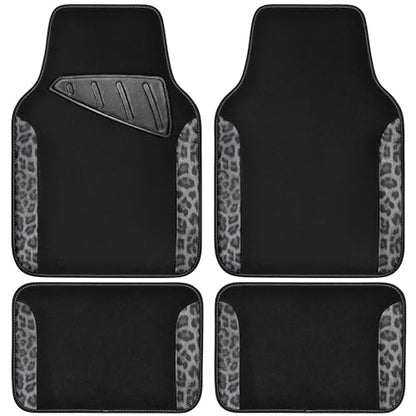 CAR-PASS Waterproof Universal Fit Car Floor Mats, Car Mats Fit for SUV,Vans,sedans, Trucks,Set of 4pcs Car Carpet with Driver Heel Pad (Beige)