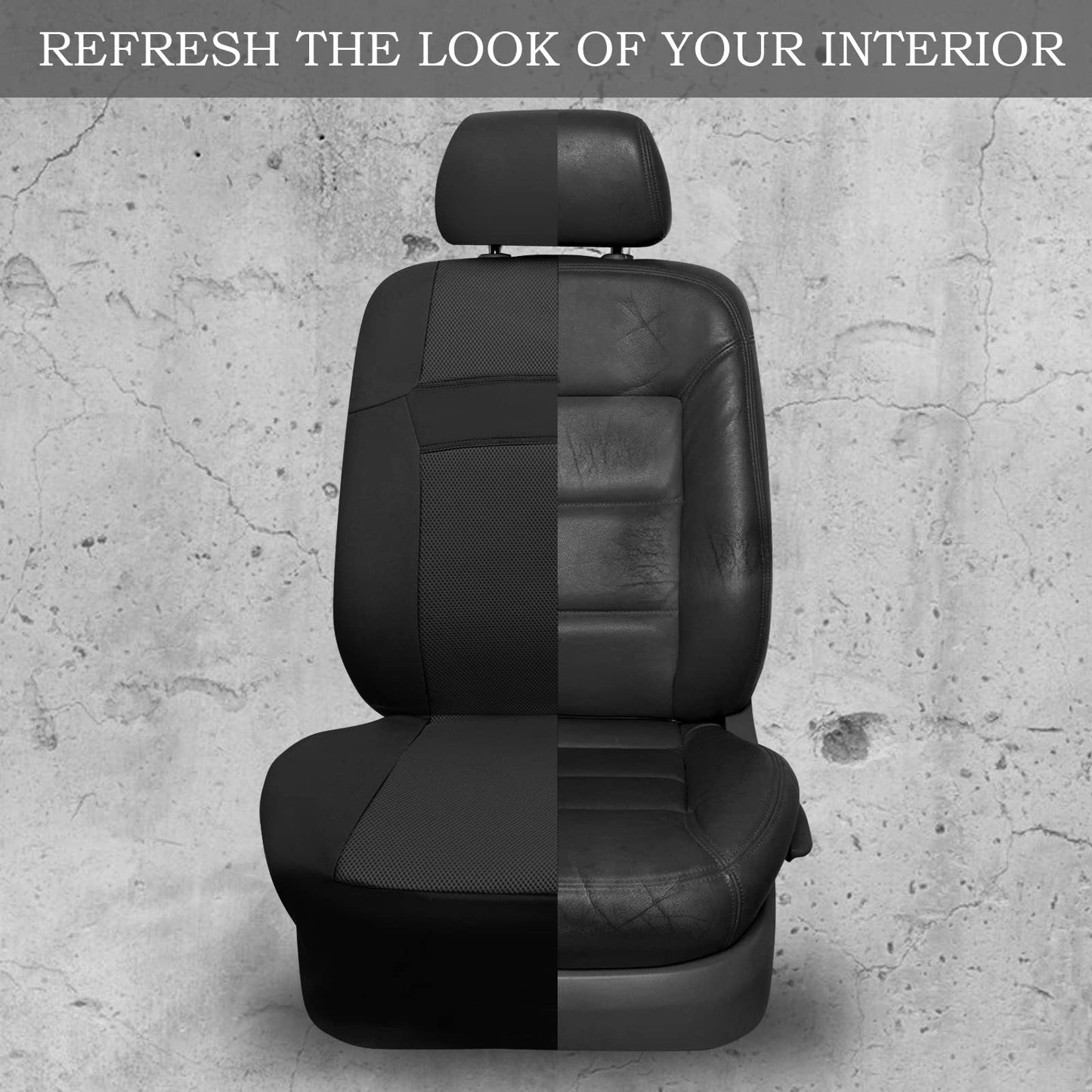 CAR PASS Seat Cover Full Sets, 3D Air Mesh Car Seat Cover with 5mm Composite Sponge Inside,Airbag Compatible Universal Fit for SUV,Vans,sedans, Trucks, Automotive Interior Covers(All Black)