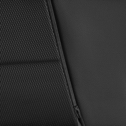 CAR PASS Universal Leather car seat Covers Sport fits Most Cars, SUVs, Trucks, and Vans (Full Set, Black Red)