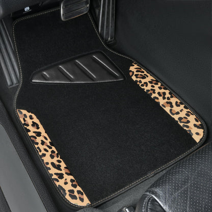 CAR-PASS Waterproof Universal Fit Car Floor Mats, Car Mats Fit for SUV,Vans,sedans, Trucks,Set of 4pcs Car Carpet with Driver Heel Pad (Beige)