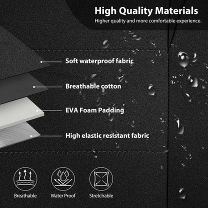 CAR PASS Neoprene Waterproof Seat Covers, Universal Fit Black Full Sets, Protective Interior Covers for Auto SUV, Vans, Sedans, Trucks