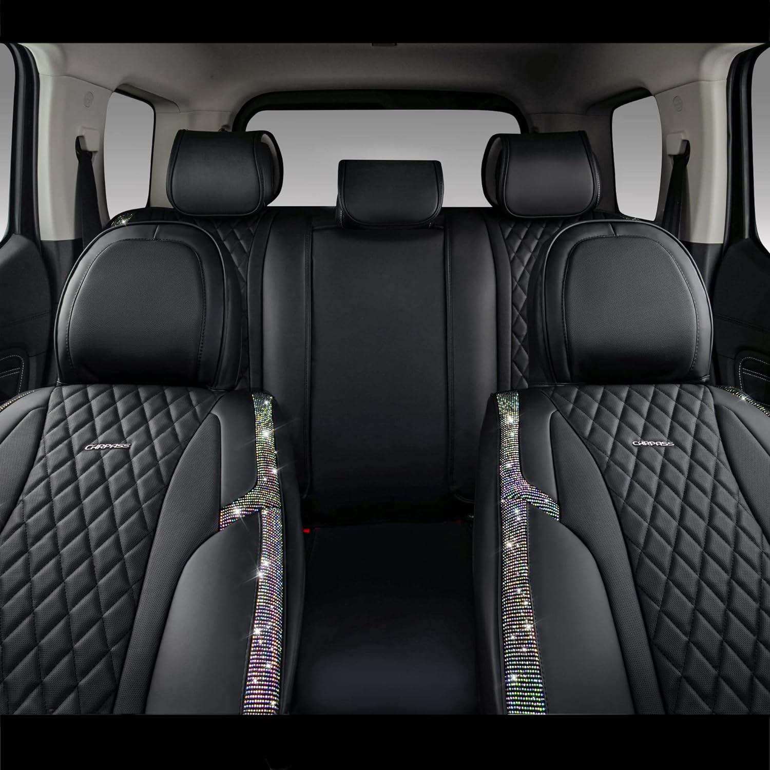 CAR PASS Diamond Leather Steering Wheel Cover & Iridescent Diamond &Na –  Car Pass