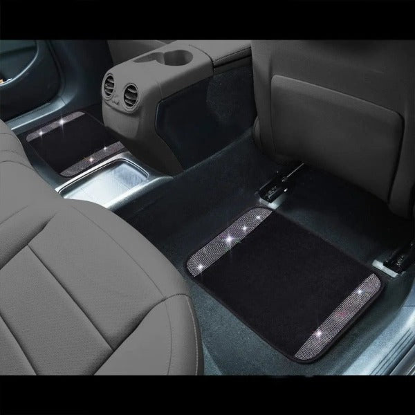 Bling Rhinestones Diamond Universal Waterproof Car Floor Mat – Car