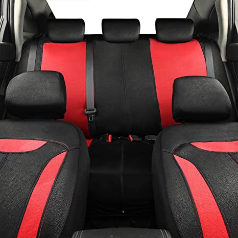Montclair 11PCS Universal Fit Breathable Leather Look Fabric Car Seat Covers ,fit for suvs,Trucks,sedans
